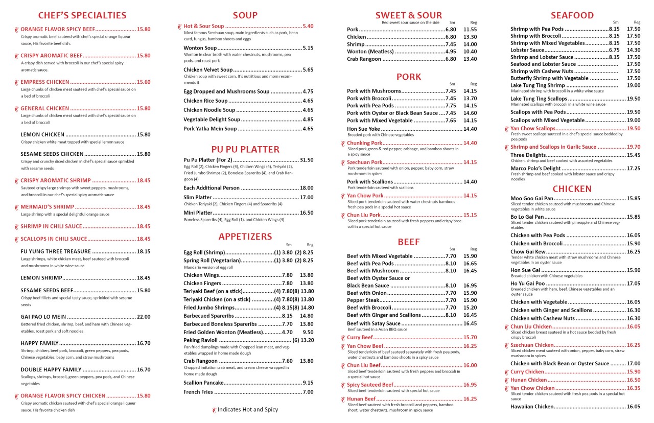 Take Out Menu 2